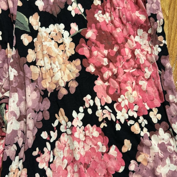HM womens wide leg pant so soft brand ned sz M hydrangea print - Picture 2 of 4